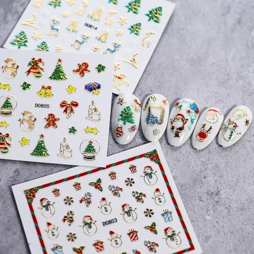 【送料無料】DUOLEIMI ネイルシール クリスマス ネイルステッカー ネイルアート シール サンタ 雪の結..