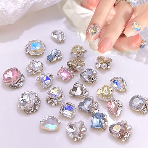 【送料無料】DEVENTORZ ラインストーン ネイルパーツ 6個入り ネイルラインストーン 宝石 ストーン 3D ..