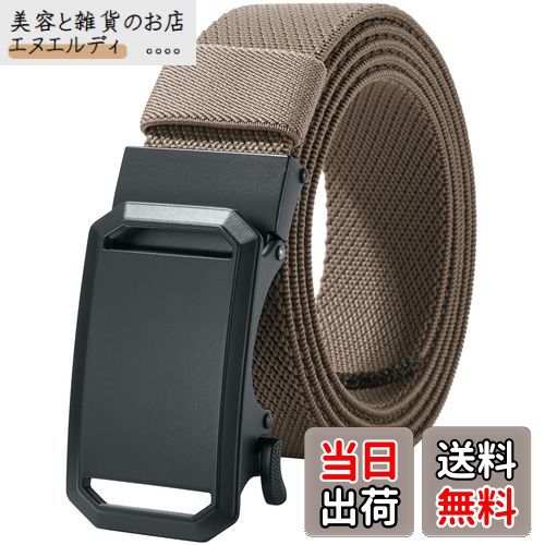 【送料無料】[LionVII] ベルト メンズ 伸縮 - オートロック式 ナイロンベルト 作業 スポ ...