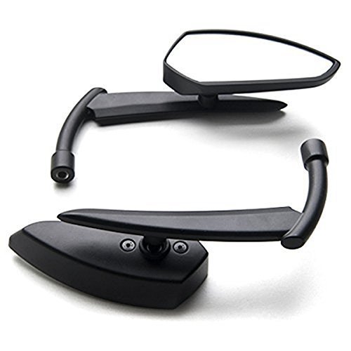 【送料無料】Szmsmy黒・グリム・リーパーユニバーサルカスタムオートバイミラー - アダプターミラーは..