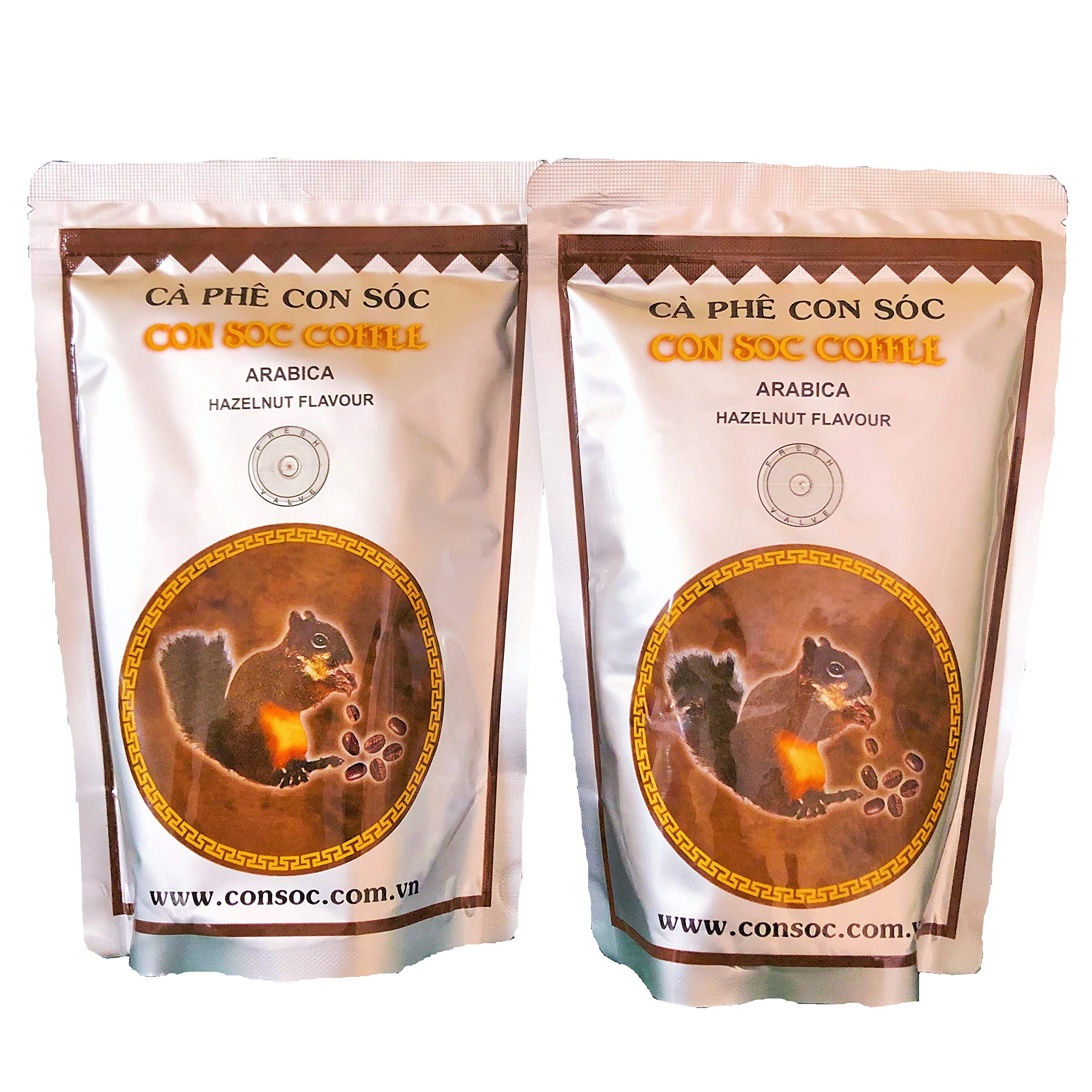【送料無料】CON SOC COFFEE フレーバーコーヒー ヘーゼルナッツフレーバー 500g（アラビカ 中挽き 250gx2袋）