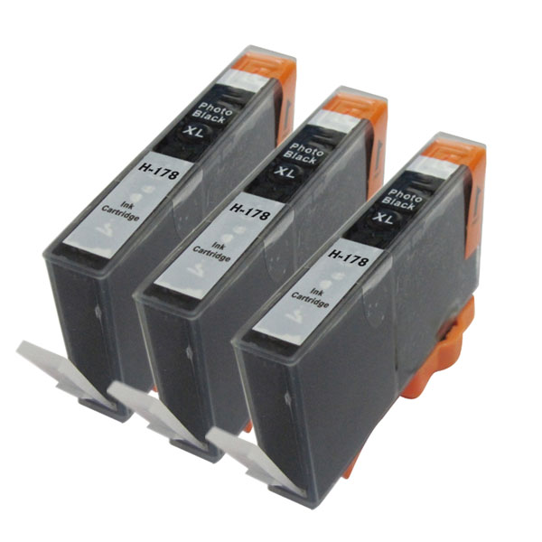 /当店全商品P5倍!BLACKFRIDAY中!要エントリー/(3個セット)HP178XL黒 互換インク ICチップ付(残量表示機能付) (定形外送料無料)