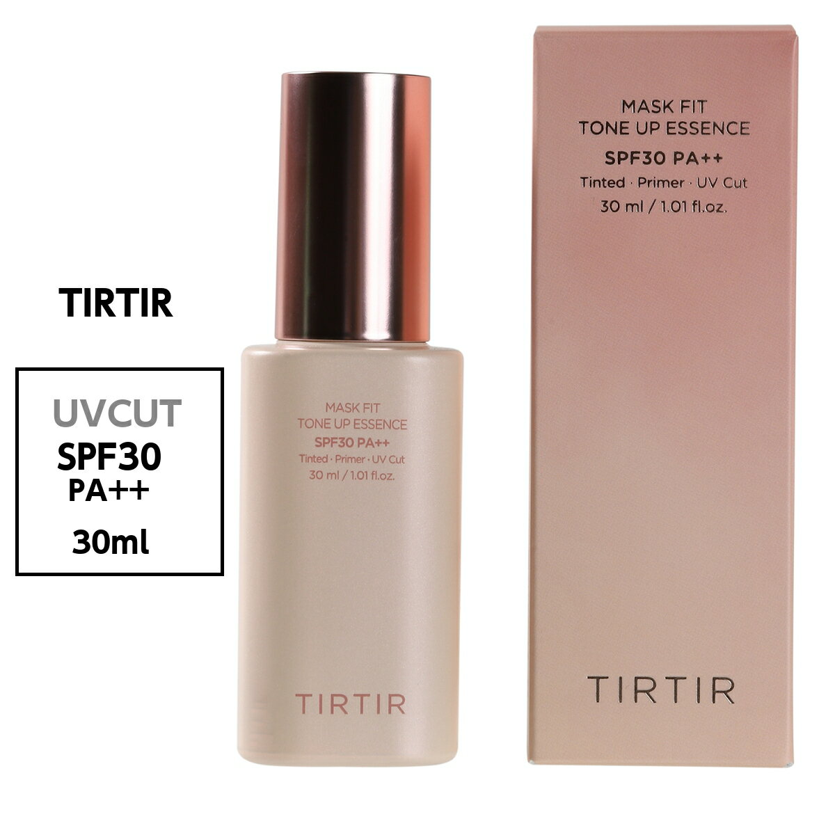 TIRTIR ティルティル MASK FIT TONE UP ESSENCE (マスクフィット トーンアップエッセンス) 30mL SPF30 PA＋＋ ベースメイク 化粧下地 UVケア 韓国コスメ (送料無料) あす楽