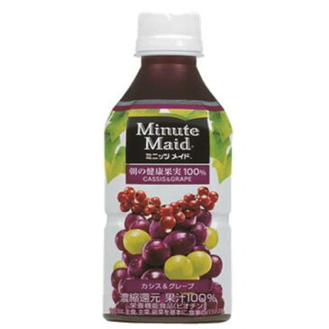 ミニッツメイド 朝の健康果実 カシス&グレープ 350mlPET×24本 コカ・コーラ直送商品以外と 同梱不可 【D】【サイズD】