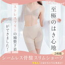 【ブランド公式&送料無料】芦屋美整体 シームレス骨盤スリムショーツ 2枚組 (3分丈) 補正下着 骨盤補正 骨盤矯正 整体 前傾後傾 スッキリショーツ スリムシ...