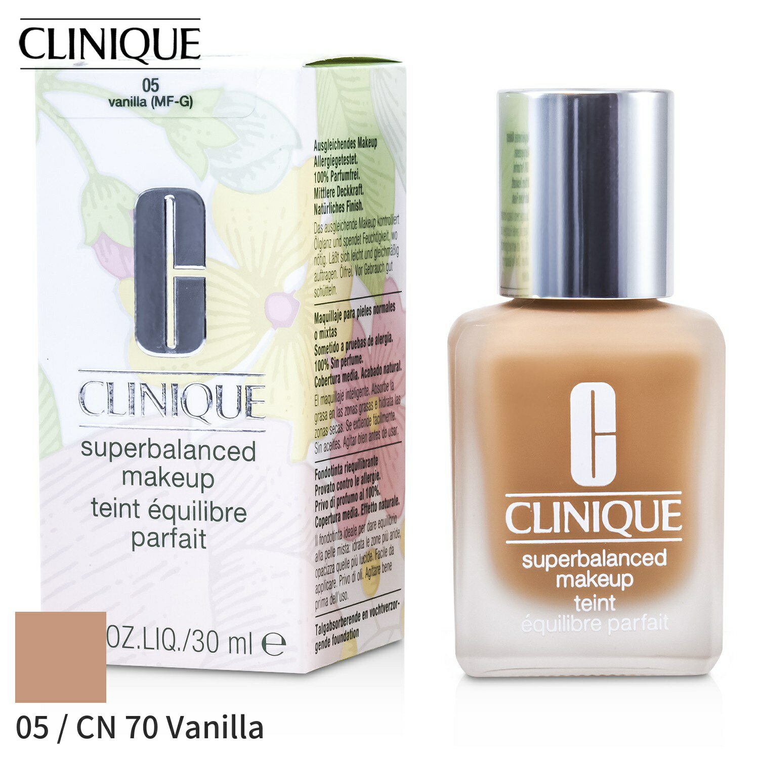 クリニーク ファンデーション クリニーク リキッドファンデーション Clinique スーパーバランスド メイクアップ No. 05 / CN 70 Vanilla バニラ 30ml フェイス カバー力 母の日 プレゼント ギフト 2024 人気 ブランド コスメ