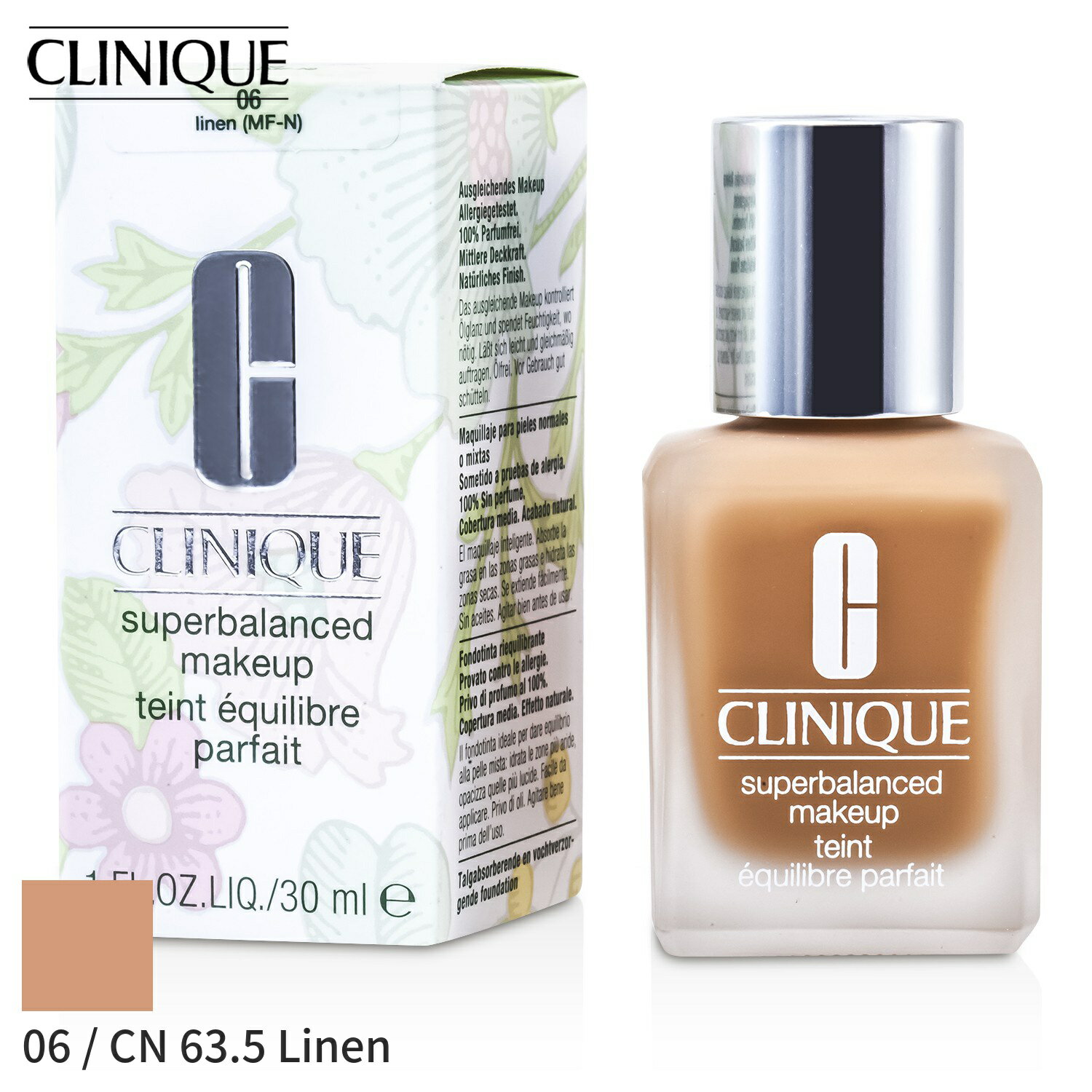 クリニーク ファンデーション クリニーク リキッドファンデーション Clinique スーパーバランス メークアップ -No. 06 / CN 63.5 Linen リネン 30ml メイクアップ フェイス カバー力 母の日 プレゼント ギフト 2024 人気 ブランド コスメ