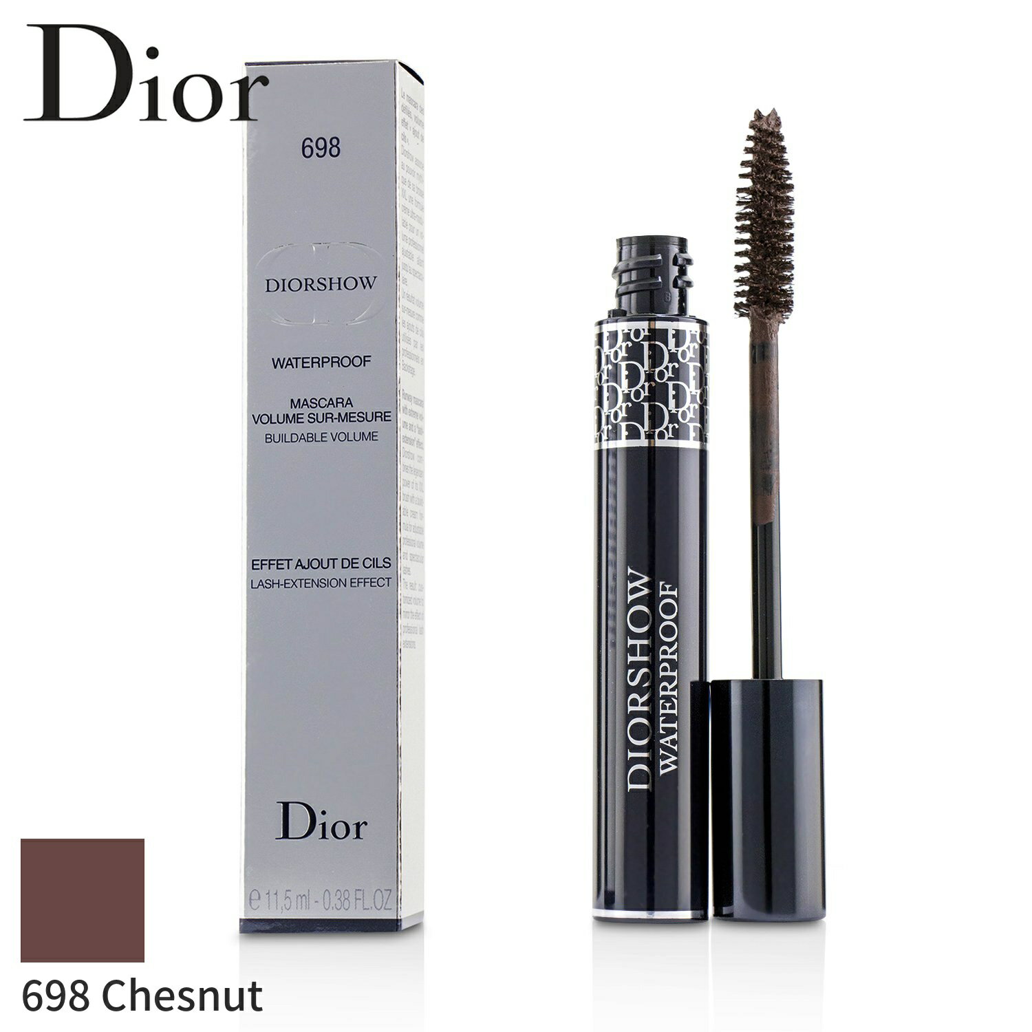 クリスチャンディオール マスカラ Christian Dior ディオールショーマスカラウォータープルーフ - # 698 チェスナッツ 11.5ml メイクアップ アイ 母の日 プレゼント ギフト 2024 人気 ブランド コスメ