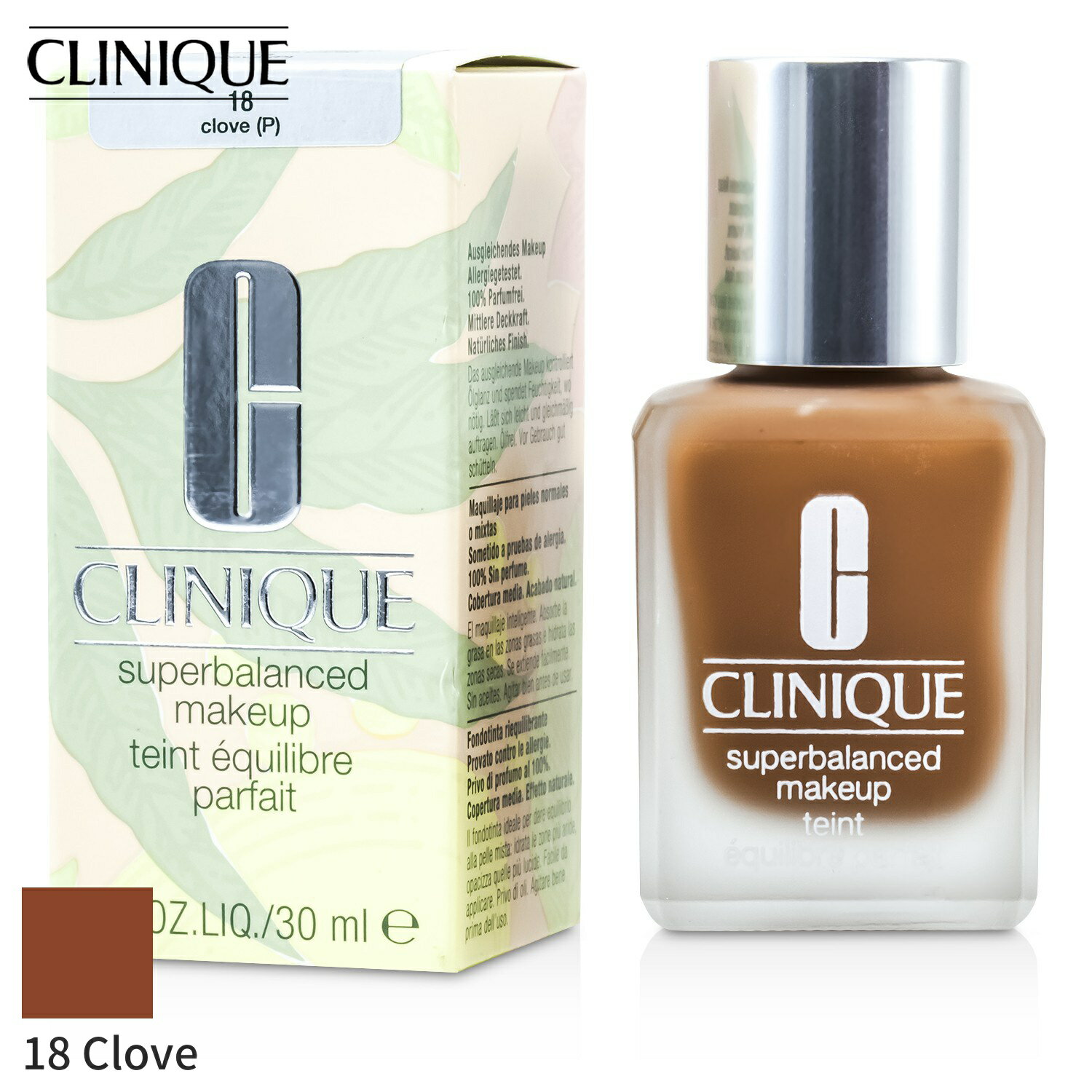 クリニーク ファンデーション クリニーク リキッドファンデーション Clinique スーパーバランスド メイクアップ - No. 18 クローブ (P) 30ml フェイス カバー力 母の日 プレゼント ギフト 2024 人気 ブランド コスメ