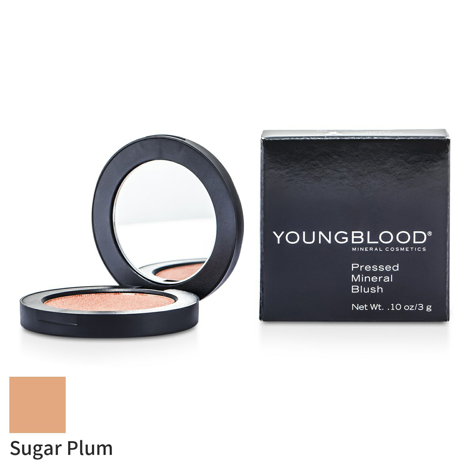 ヤングブラッド チーク Youngblood プレストミネラルブラッシュ - Sugar Plum 3g メイクアップ フェイ..