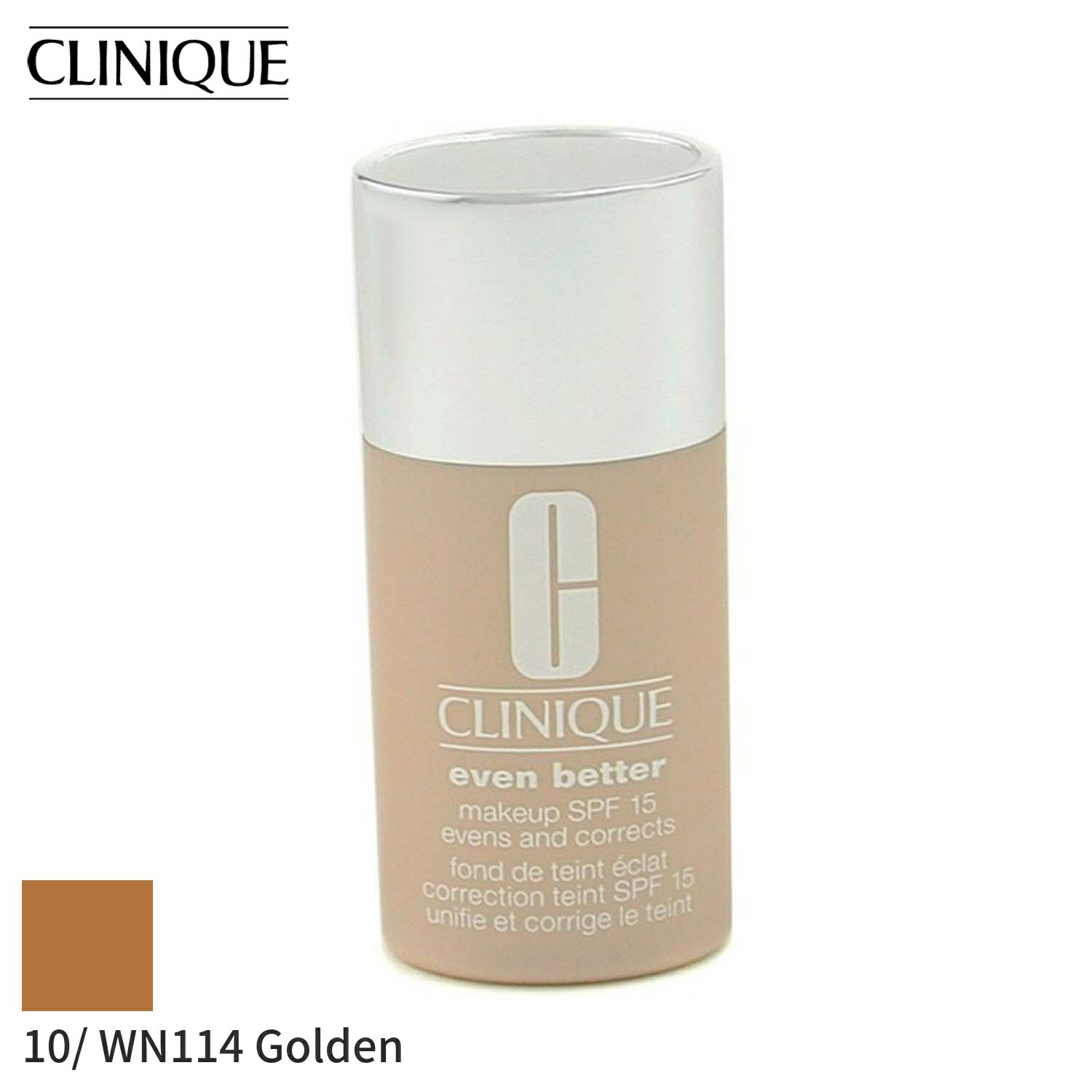 クリニーク リキッドファンデーション Clinique イーブン ベター メークアップ SPF15 (乾燥 混合肌, 混合 脂性肌) - No. 10/ WN114 ゴールデン 30ml メイクアップ フェイス カバー力 母の日 プレゼント ギフト 2023 人気 ブランド コスメ