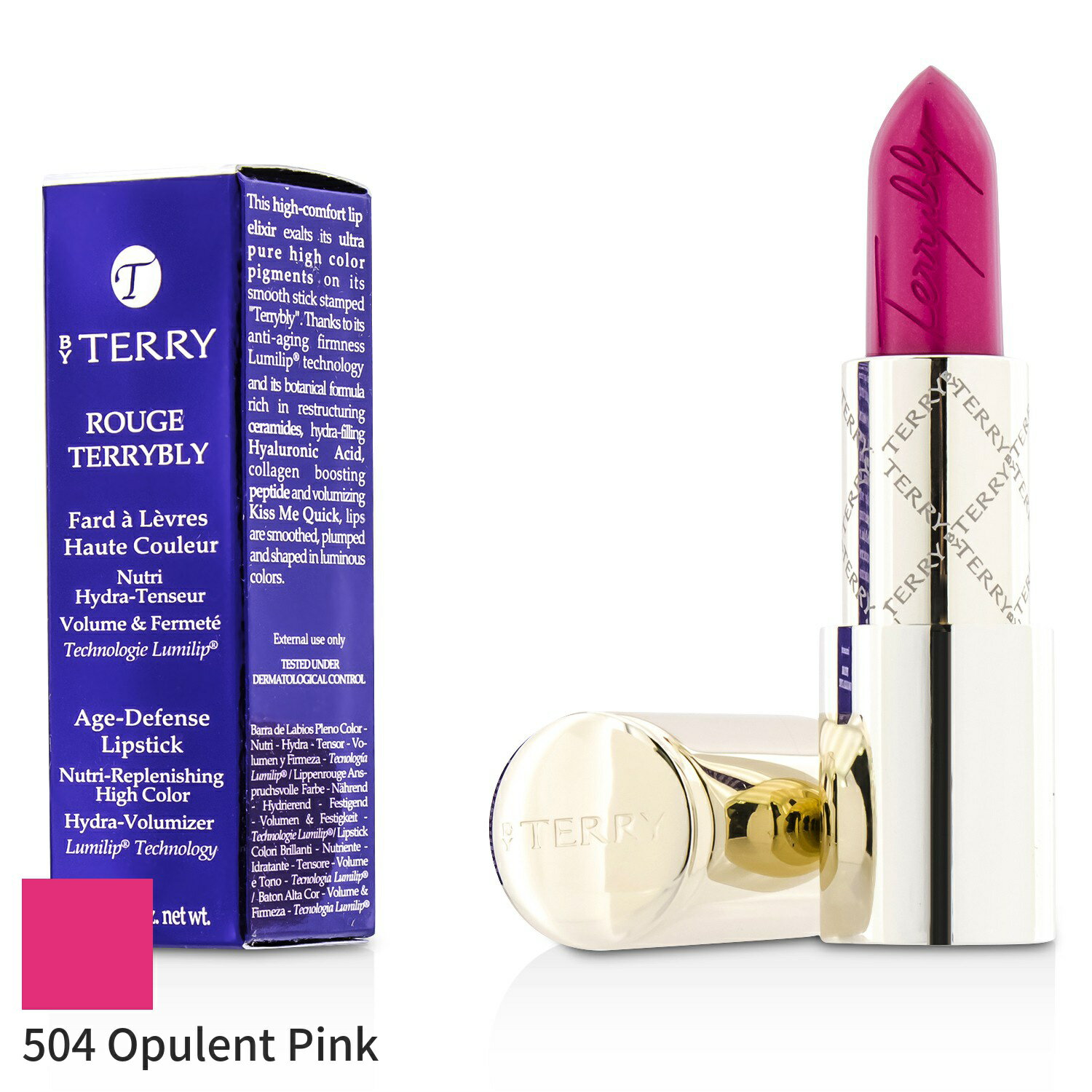 oCe[ bvXeBbN By Terry g Rouge Terrybly Age Defense Lipstick - # 504 Opulent Pink 3.5g CNAbv bv ɂ ̓ v[g Mtg 2024 lC uh RX