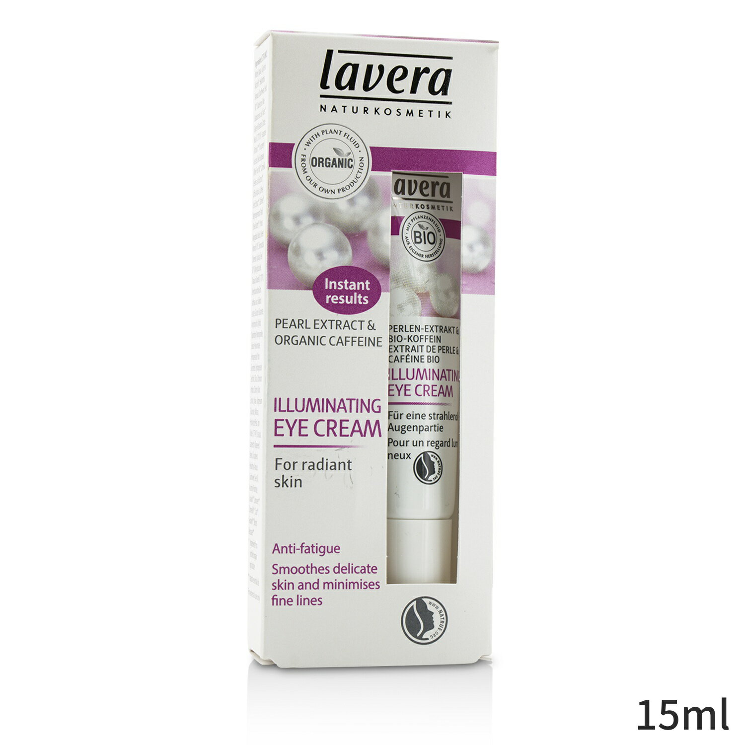 ラヴェーラ アイケア Lavera オーガニック パール エキス & カフェイン イルミネーティング アイ クリーム 15ml レディース スキンケア 女性用 基礎化粧品 アイ・リップ 誕生日プレゼント ギフト 人気 ブランド コスメ