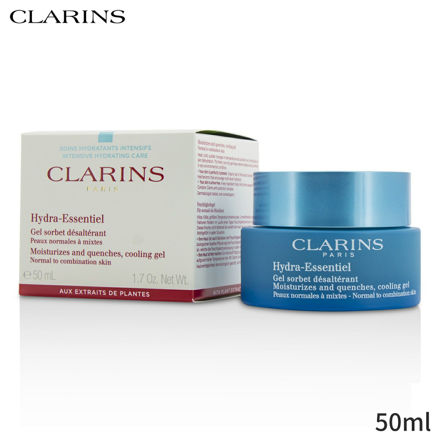 クラランス 保湿・トリートメント Clarins ハイドラ-エッセンティエル モイスチャライズ & クエンチ クーリング ゲル 50ml レディース スキンケア 女性用 基礎化粧品 フェイス 母の日 プレゼント ギフト 2024 人気 ブランド コスメ