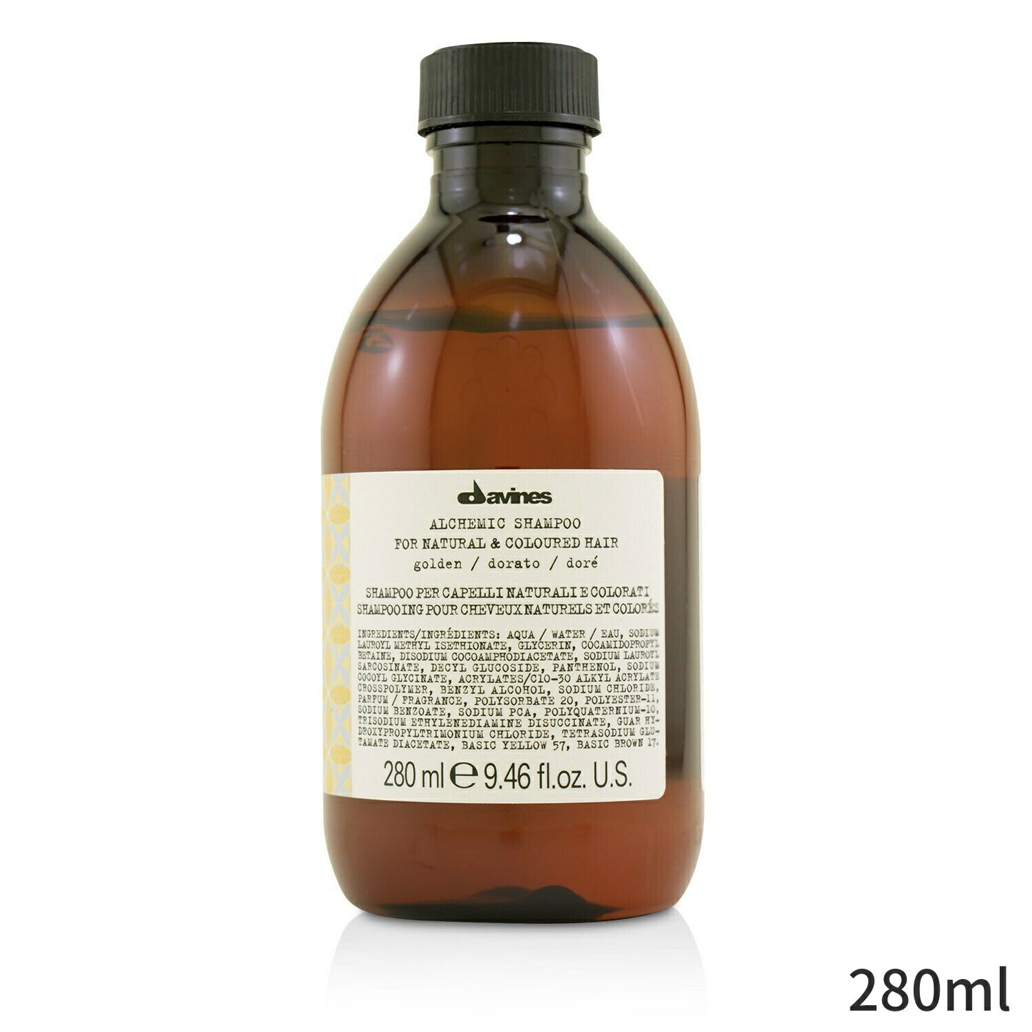 ダヴィネス シャンプー Davines アルケミック - # ゴールデン (自然な髪色・カラーリングヘア用) 280ml..