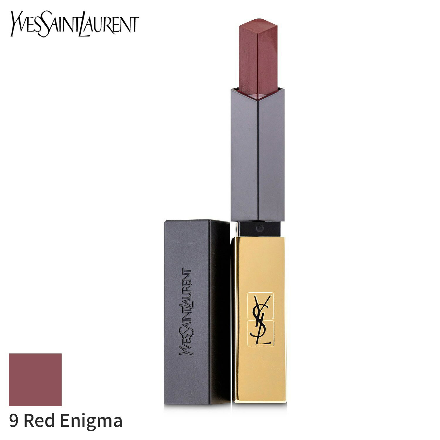 サンローラン イヴサンローラン リップスティック Yves Saint Laurent 口紅 ルージュ ピュール クチュール ザ スリム レザー マット - # 9 Red Enigma 2.2g メイクアップ リップ 落ちにくい 母の日 プレゼント ギフト 2024 人気 ブランド コスメ