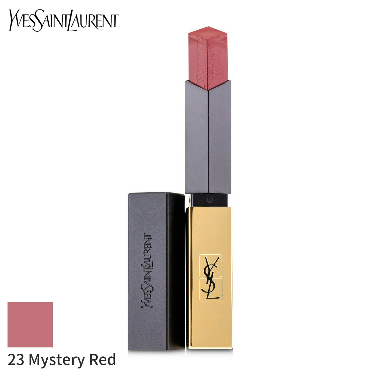 サンローラン イヴサンローラン リップスティック Yves Saint Laurent 口紅 ルージュ ピュール クチュール ザ スリム レザー マット - # 23 Mystery Red 2.2g メイクアップ リップ 落ちにくい 母の日 プレゼント ギフト 2024 人気 ブランド コスメ