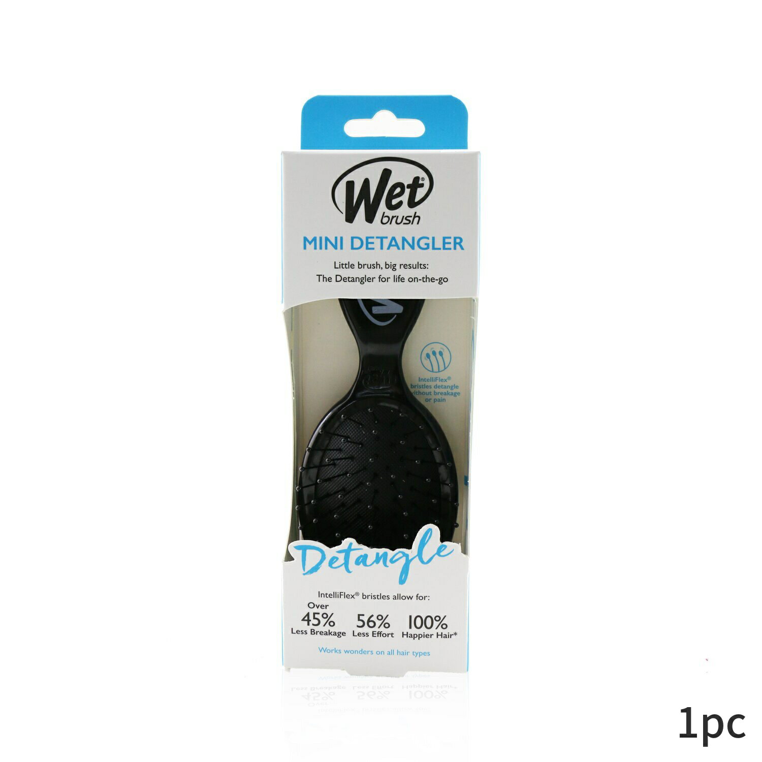 ウェットブラシ ヘアブラシ Wet Brush くし Mini Detangler - # Black 1pc ヘアケア アクセサリー 母の..