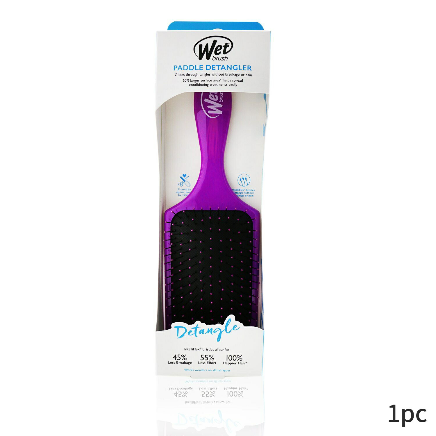 楽天BeautyLover楽天市場店ウェットブラシ ヘアブラシ Wet Brush くし パドル ディタングラー - # パープル 1pc ヘアケア アクセサリー 母の日 プレゼント ギフト 2024 人気 ブランド コスメ