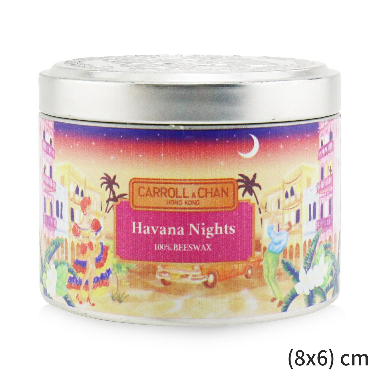 LhL&` Lh Carroll & Chan tOXLh   100% Beeswax Tin Candle - Havana Nights (8x6) cm z[tOX ̓ v[g Mtg 2024 lC uh