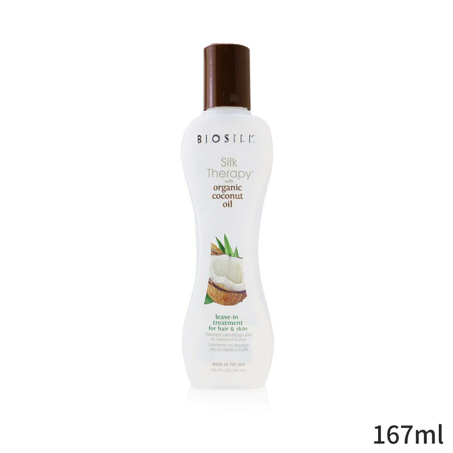バイオシルク トリートメント BioSilk Silk Therapy with Coconut Oil Leave-In Treatment (For Hair Skin) 167ml ヘアケア 母の日 プレゼント ギフト 2024 人気 ブランド コスメ