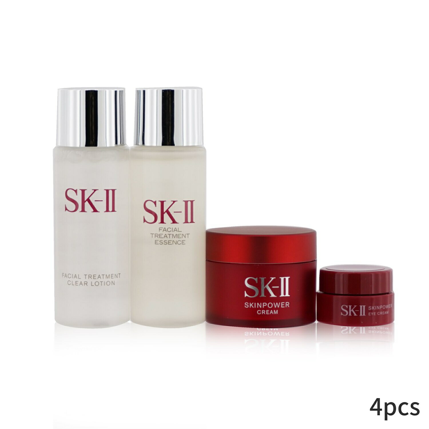SK2 セット＆コフレ ギフトセット SK II エスケーツー Pitera Experience Kit 2: Clear Lotion 30ml + Facial Treatment Essence Skinpower Cream 15g Eye 2.5g 4pcs レディース スキンケア 女性用 基礎化粧品 スキンケアセット