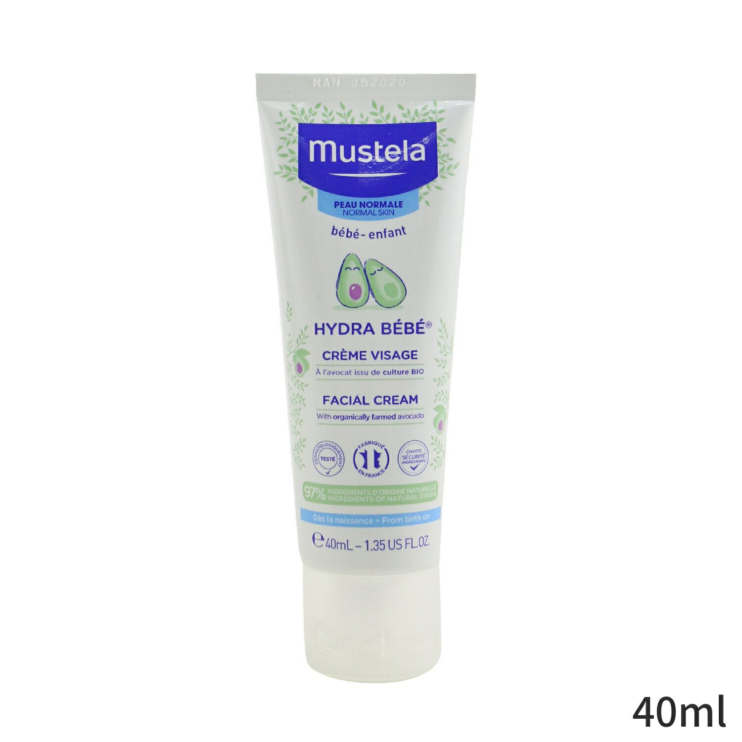 ムステラ 保湿・トリートメント Mustela ヒドラベベ フェイシャル クリーム オーガニック アボカド配合 - ノーマル肌 40ml レディース スキンケア 女性用 基礎化粧品 フェイス 母の日 プレゼント ギフト 2024 人気 ブランド コスメ