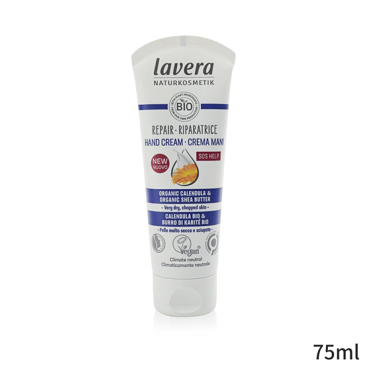 ラヴェーラ ハンドクリーム Lavera 手荒れ SOS Help Repar Hand Cream With Organic Celendula & Shea Butter - For Very Dry, Chapped Skin 75ml レディース スキンケア 女性用 基礎化粧品 ボディ 誕生日プレゼント ギフト 人気 ブランド コスメ