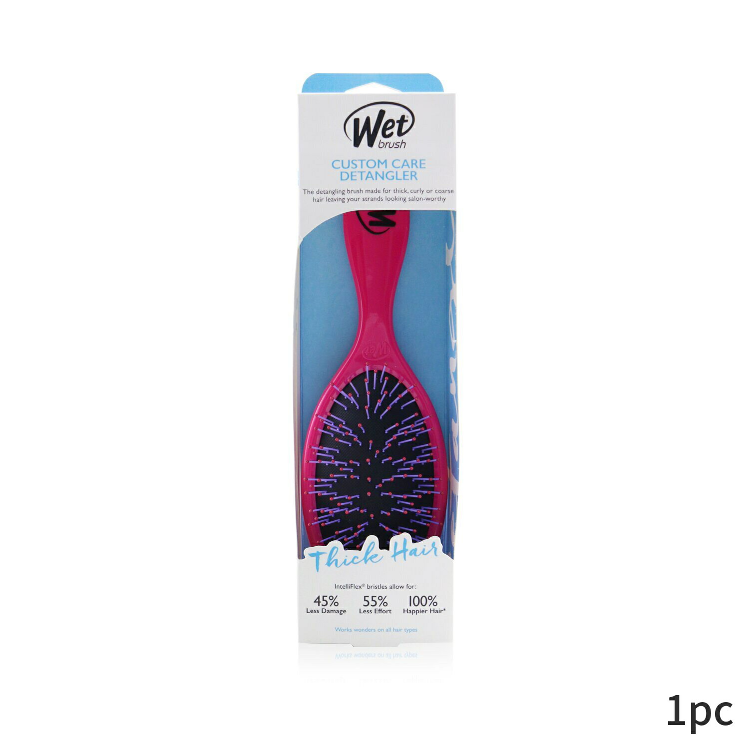 ウェットブラシ ヘアブラシ Wet Brush くし Custom Care Detangler Thick Hair - # Pink 1pc ヘアケア ..