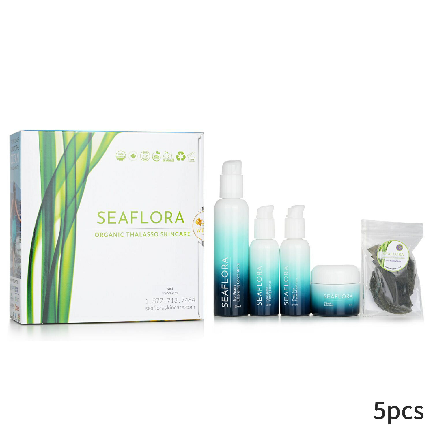 シーフローラ トラベルセット Seaflora ギフトセット Organic Thalasso Skincare Set: 5pcs レディース..