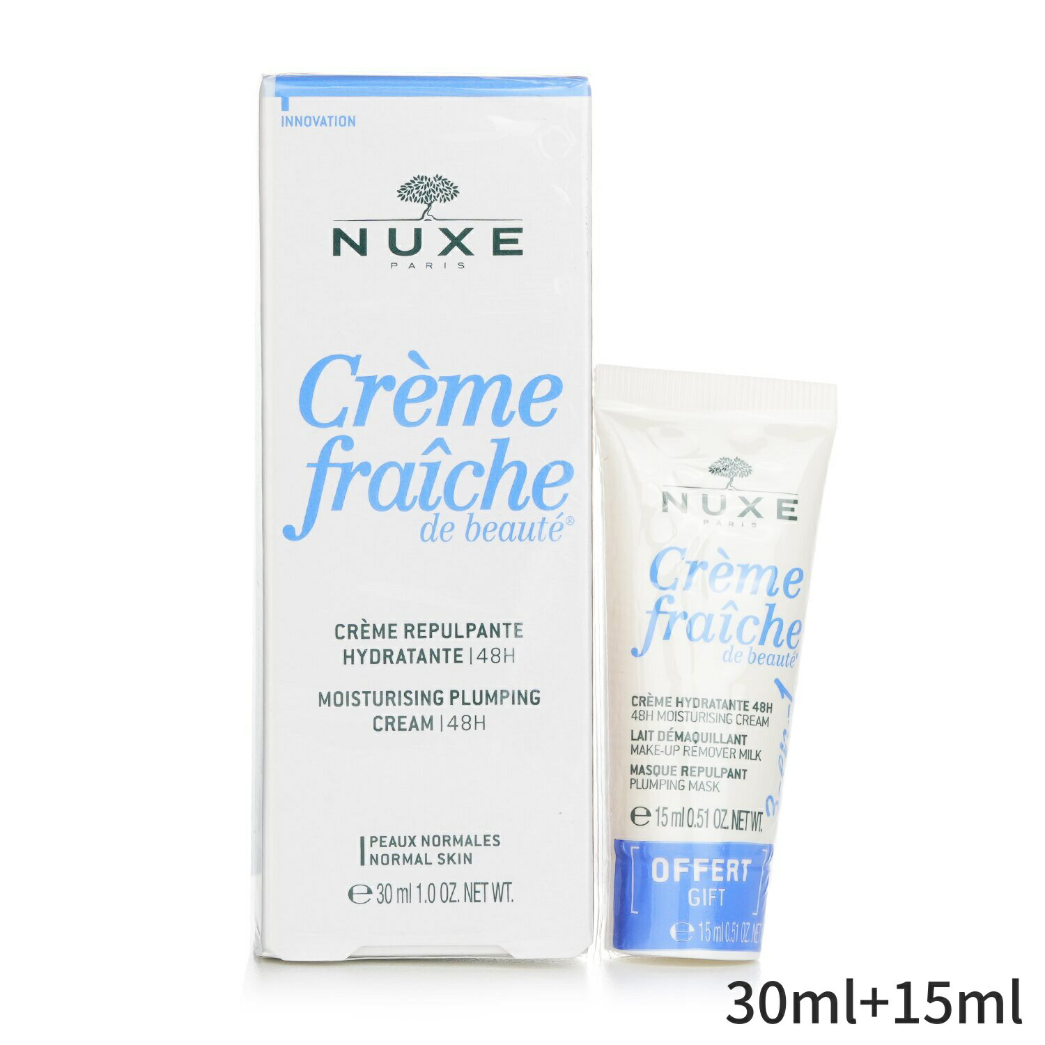 ニュクス 保湿 トリートメント Nuxe Creme Fraiche De Beaute 48HR Moisturising Plumping Cream Gift Set (For Normal Skin) 30ml 15ml レディース スキンケア 女性用 基礎化粧品 フェイス 母の日 プレゼント ギフト 2024 人気 ブランド コスメ