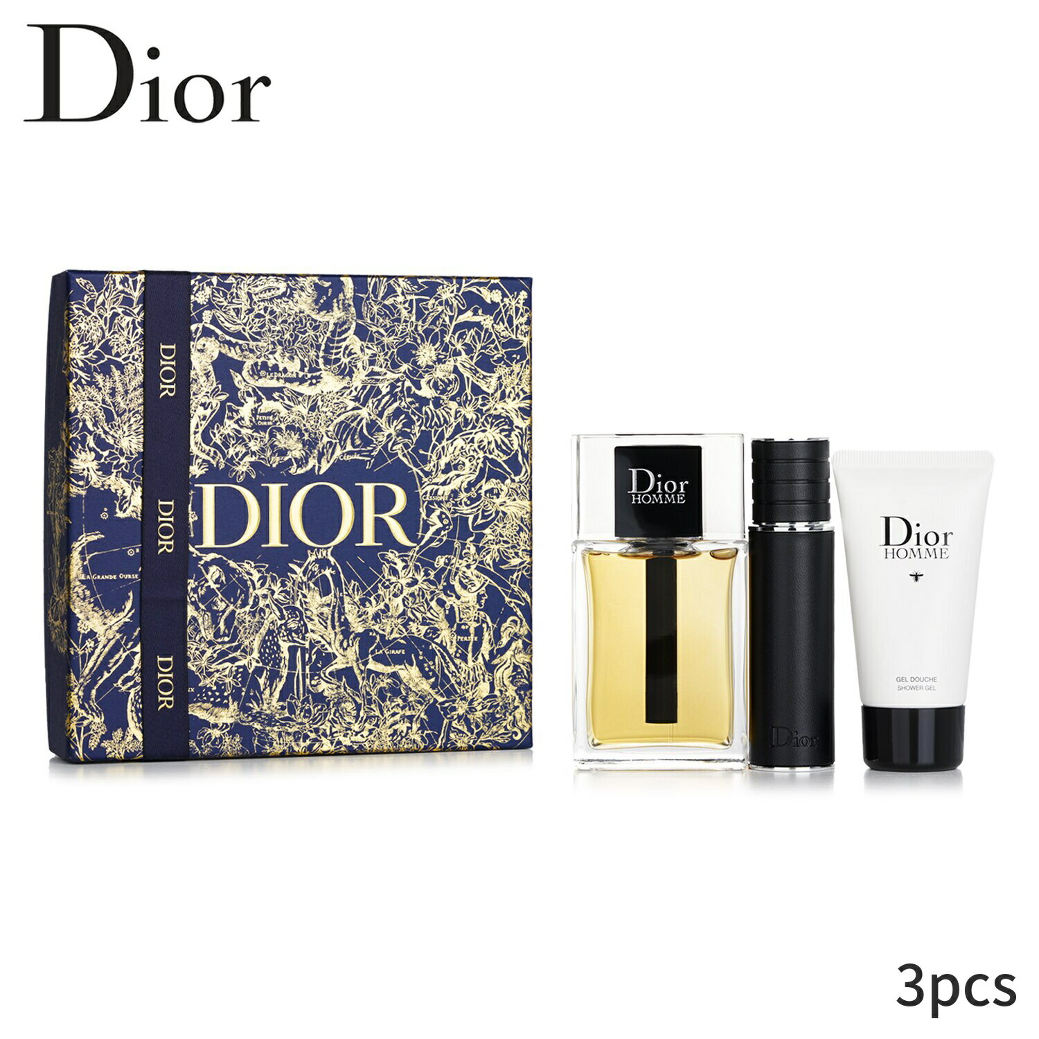 クリスチャンディオール セット コフレ Christian Dior ギフトセット Homme Set: 3pcs メンズ 男性用 お試し フレグランスセット おしゃれ バレンタイン プレゼント ギフト 2023 人気 ブランド コスメ