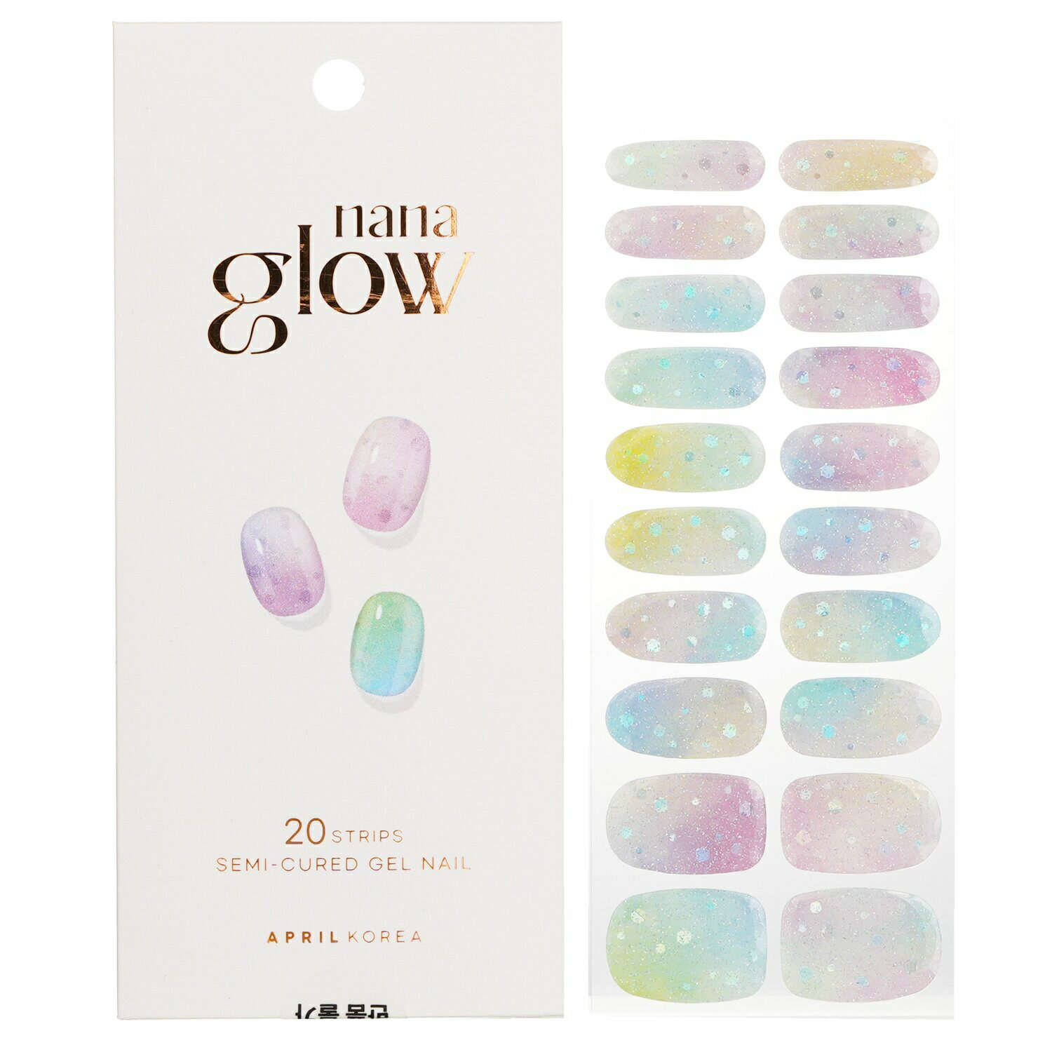 AprilKorea アクセサリー April Korea Nanaglow Nail Sticker - # GN05 20pcs メイクアップ 母の日 プレゼント ギフト 2024 人気 ブランド コスメ