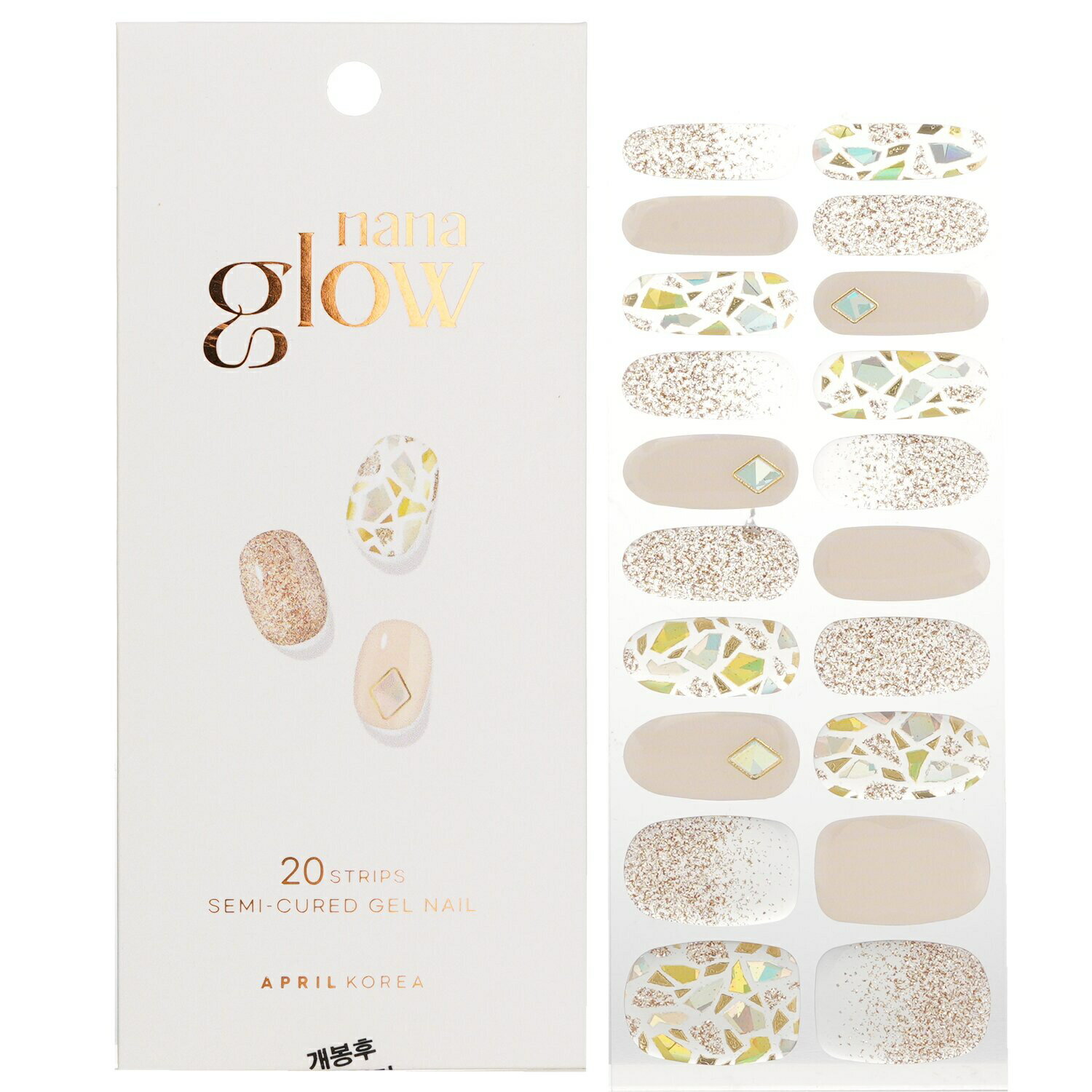 AprilKorea アクセサリー April Korea Nanaglow Nail Sticker - # GN08 20pcs メイクアップ 母の日 プレゼント ギフト 2024 人気 ブランド コスメ