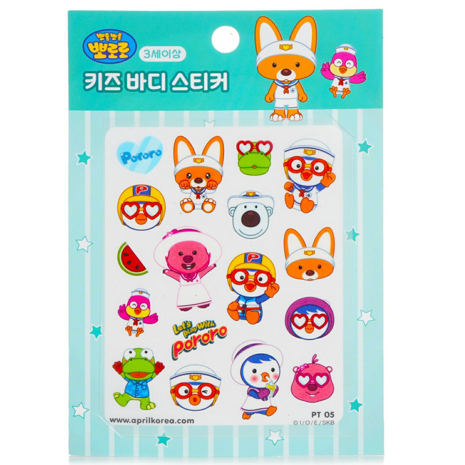 AprilKorea ꡼ April Korea Pororo Body Sticker - # PT05 1pc ᥤå  ץ쥼 ե 2024 ͵ ֥ 