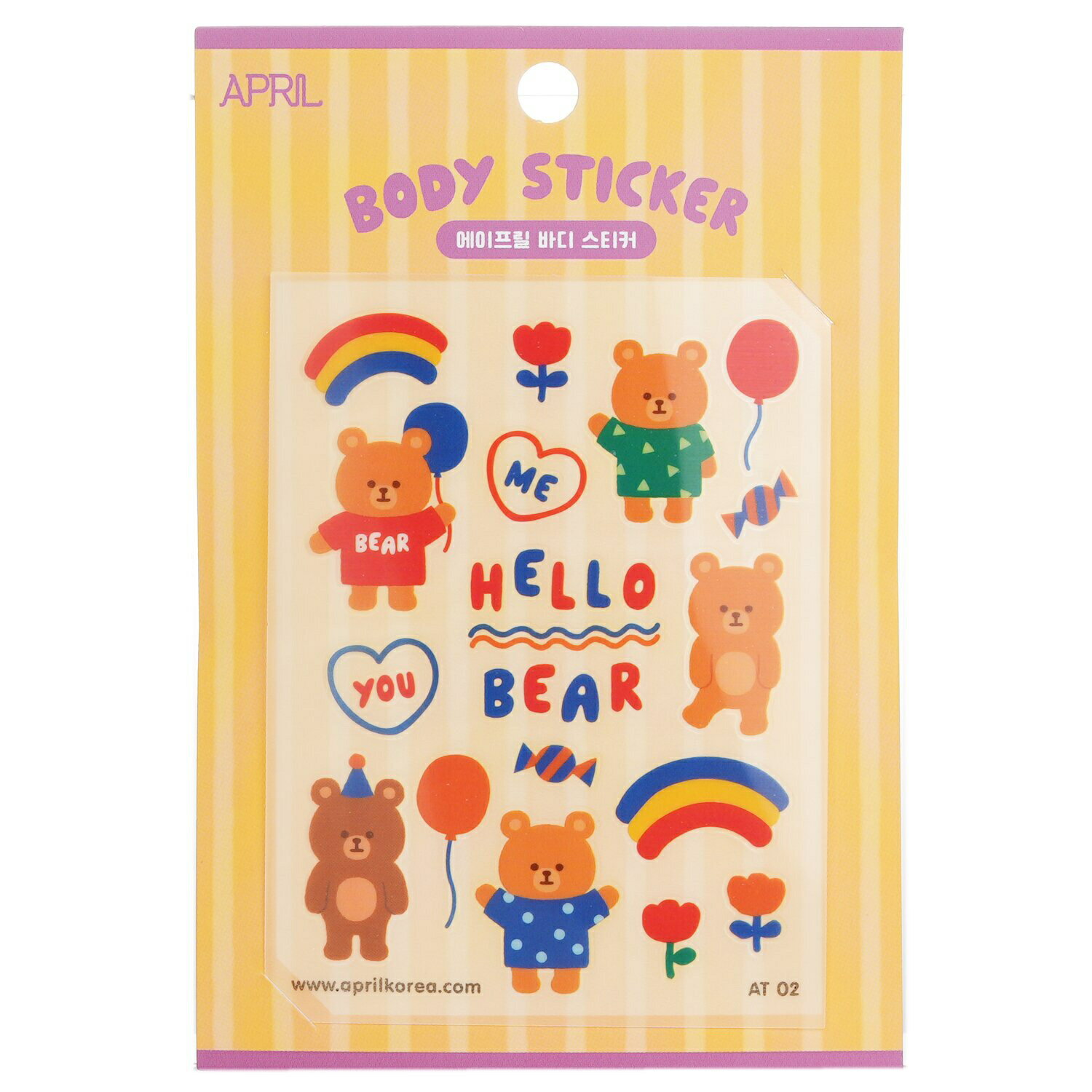 楽天BeautyLover楽天市場店AprilKorea フェイス April Korea Body Sticker - # AT 02 1pc メイクアップ アクセサリー 母の日 プレゼント ギフト 2024 人気 ブランド コスメ