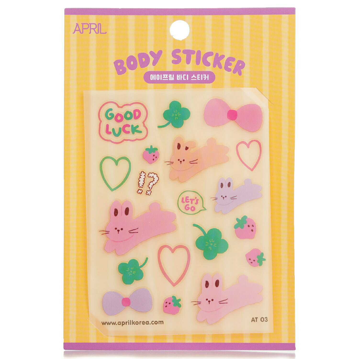 楽天BeautyLover楽天市場店AprilKorea フェイス April Korea Body Sticker - # AT 03 1pc メイクアップ アクセサリー 母の日 プレゼント ギフト 2024 人気 ブランド コスメ