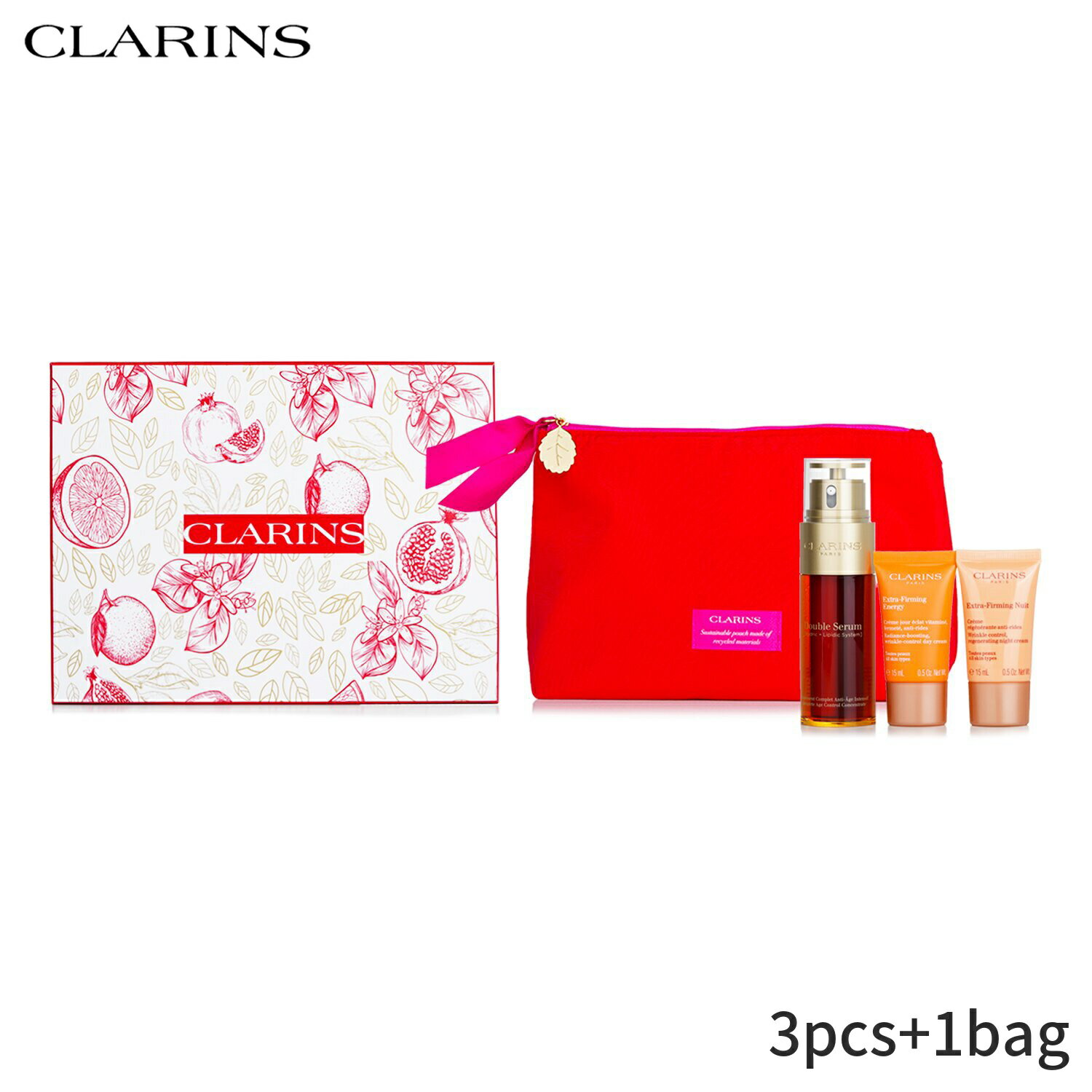 クラランス コフレ クラランス セット＆コフレ Clarins ギフトセット Double Serum & Extra-Firming Collection 3pcs+1bag レディース スキンケア 女性用 基礎化粧品 スキンケアセット おしゃれ 母の日 プレゼント ギフト 2024 人気 ブランド コスメ