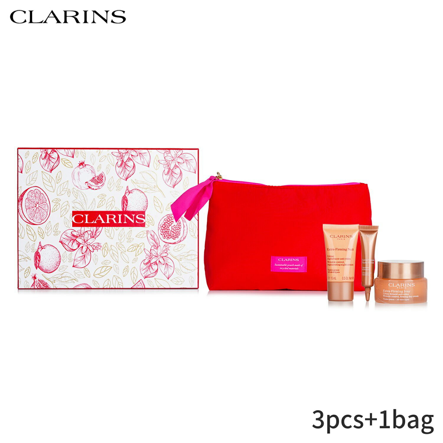 クラランス コフレ クラランス セット＆コフレ Clarins ギフトセット Extra Firming Set: 3pcs+1bag レディース スキンケア 女性用 基礎化粧品 スキンケアセット おしゃれ 誕生日プレゼント ギフト 人気 ブランド コスメ