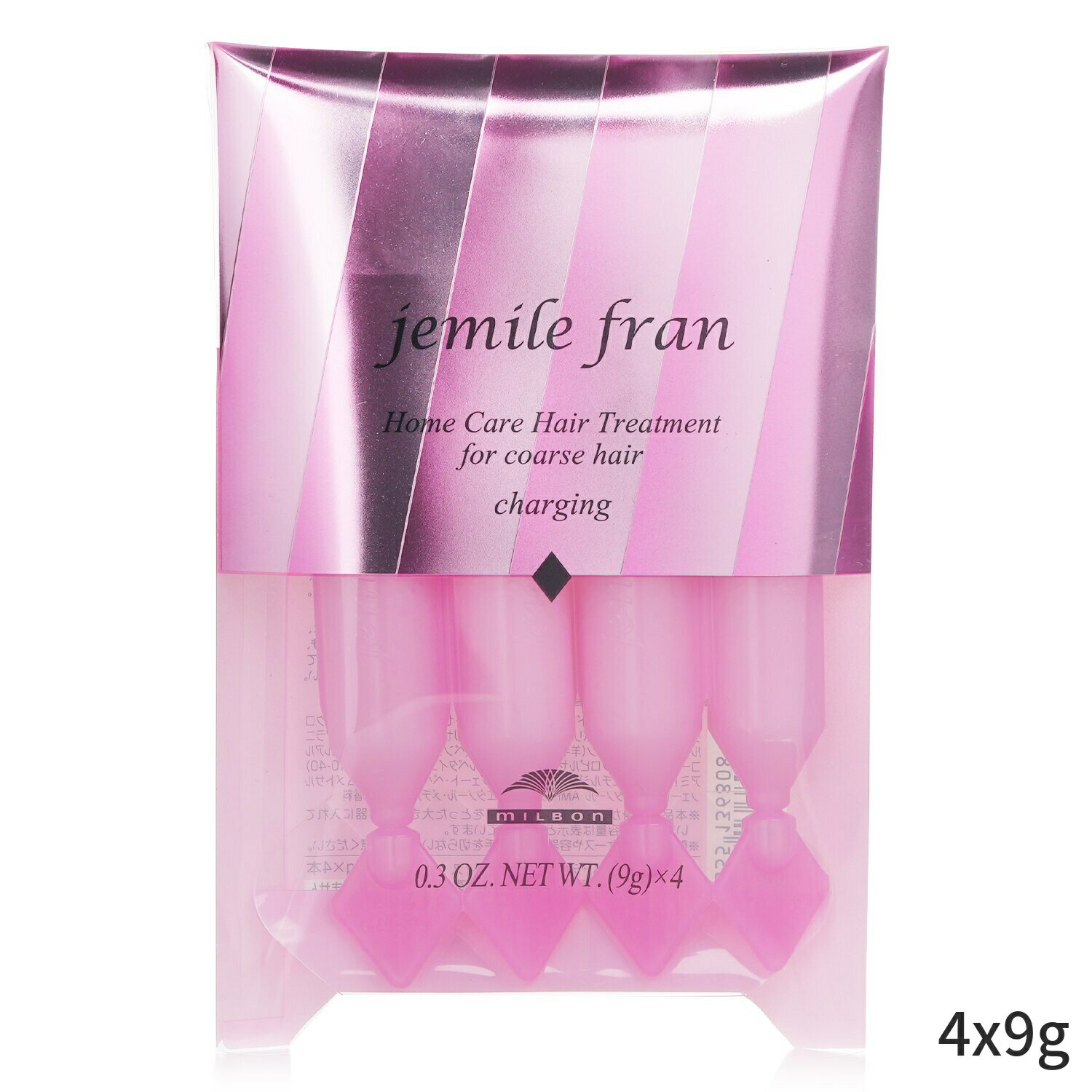 ミルボン トリートメント Milbon モイスチャー Jemile Fran Home Care Hair Treatment (Pink Diamond) 4x9g ヘアケア 誕生日プレゼント ギフト 人気 ブランド コスメ