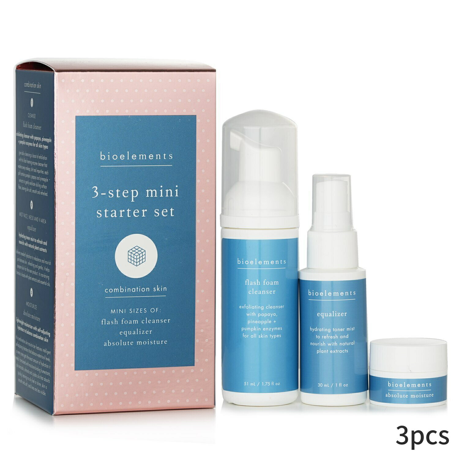 バイオエレメンツ セット＆コフレ Bioelements ギフトセット 3-Step Mini Starter For Combination Skin Set 3pcs レディース スキンケア 女性用 基礎化粧品 スキンケアセット おしゃれ 母の日 プレゼント ギフト 2024 人気 ブランド コスメ