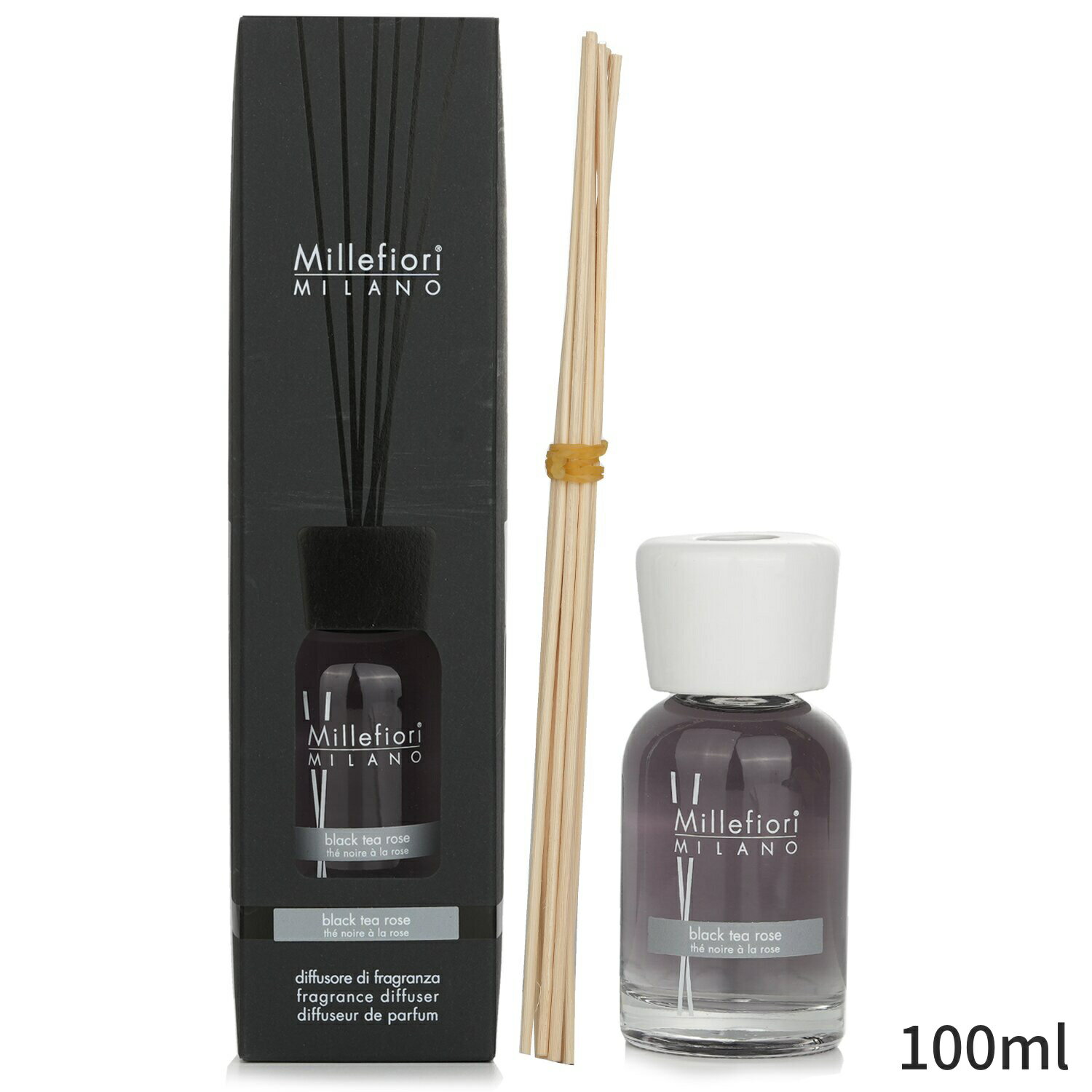 ~btBI[ fBt[U[ Millefiori   Natural Fragrance Diffuser - Black Tea Rose 100ml z[tOX ̓ v[g Mtg 2024 lC uh RX