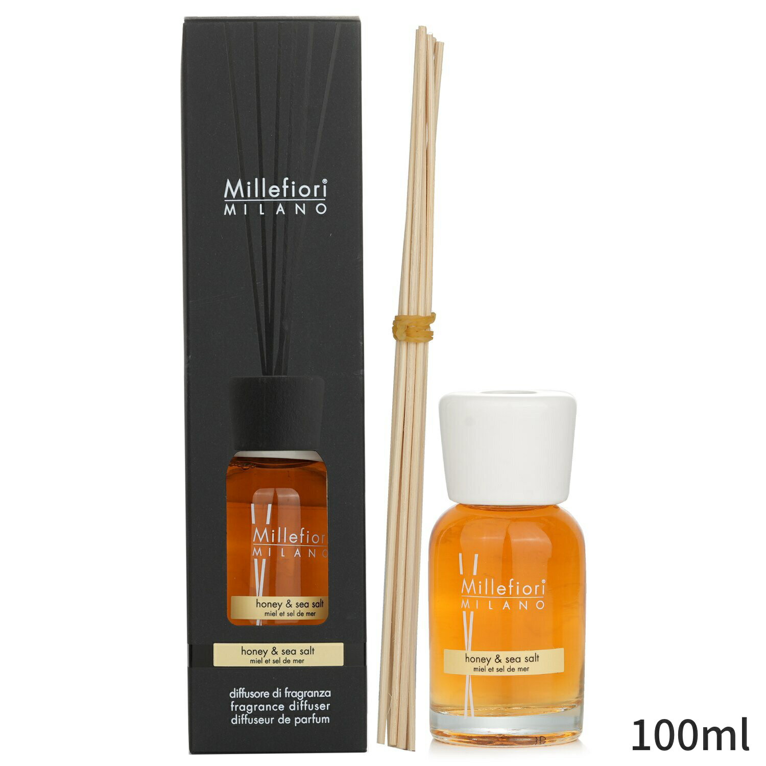 ~btBI[ fBt[U[ Millefiori   Natural Fragrance Diffuser - Honey & Sea Salt 100ml z[tOX ̓ v[g Mtg 2024 lC uh RX