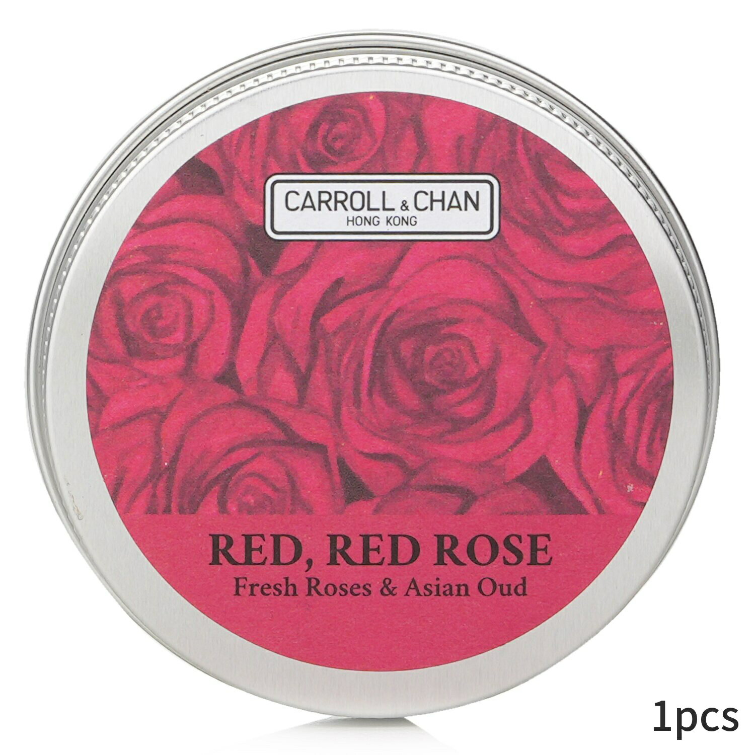 LhL&` Lh Carroll & Chan tOXLh   100% Beeswax Mini Tin Candle - # Red, Red Rose (Fresh Roses Asian Oud) 1pcs z[tOX ̓