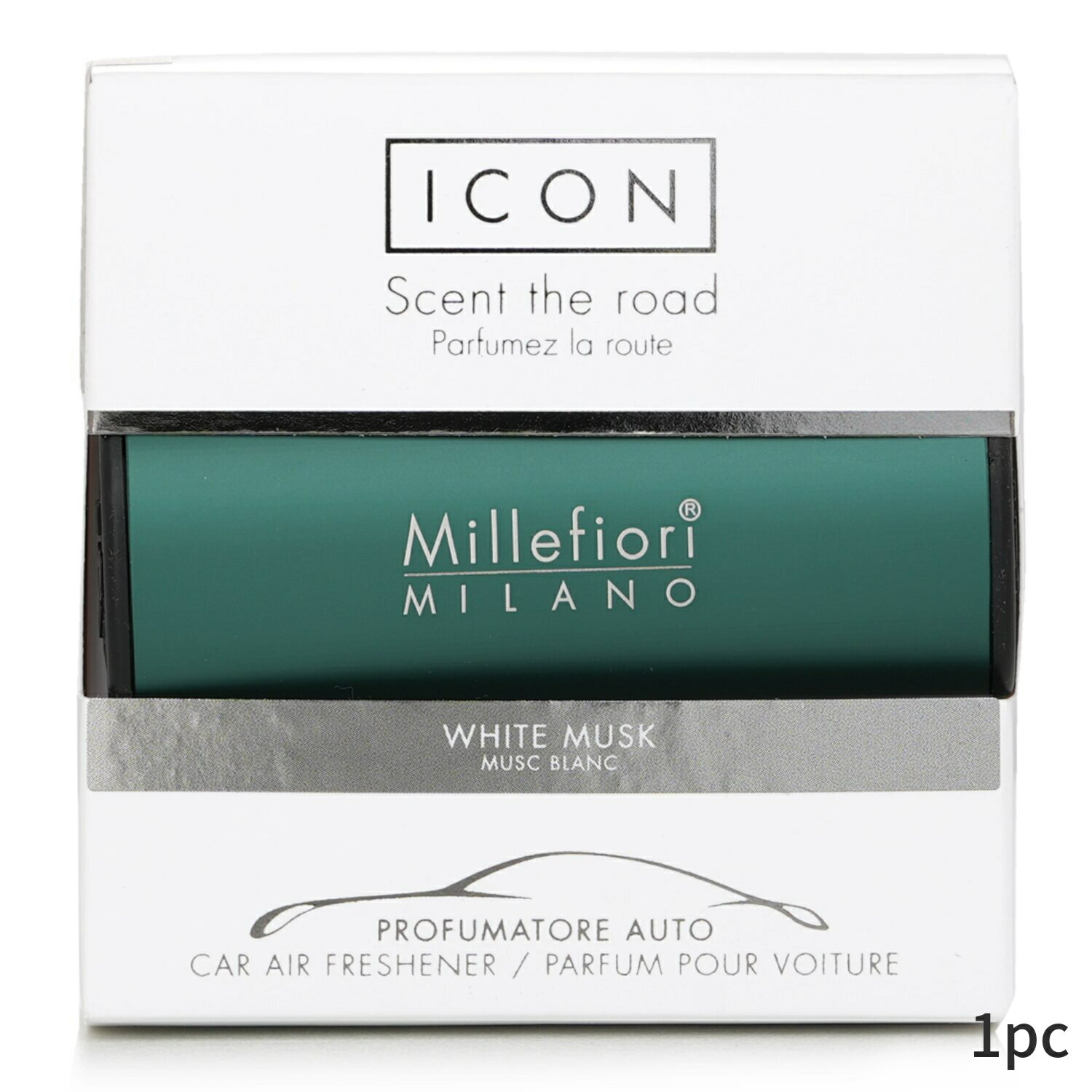 楽天BeautyLover楽天市場店ミッレフィオーリ カーディフューザー Millefiori 車用 Icon Classic Green Car Air Freshener - White Musk 1pc ホームフレグランス 母の日 プレゼント ギフト 2024 人気 ブランド コスメ