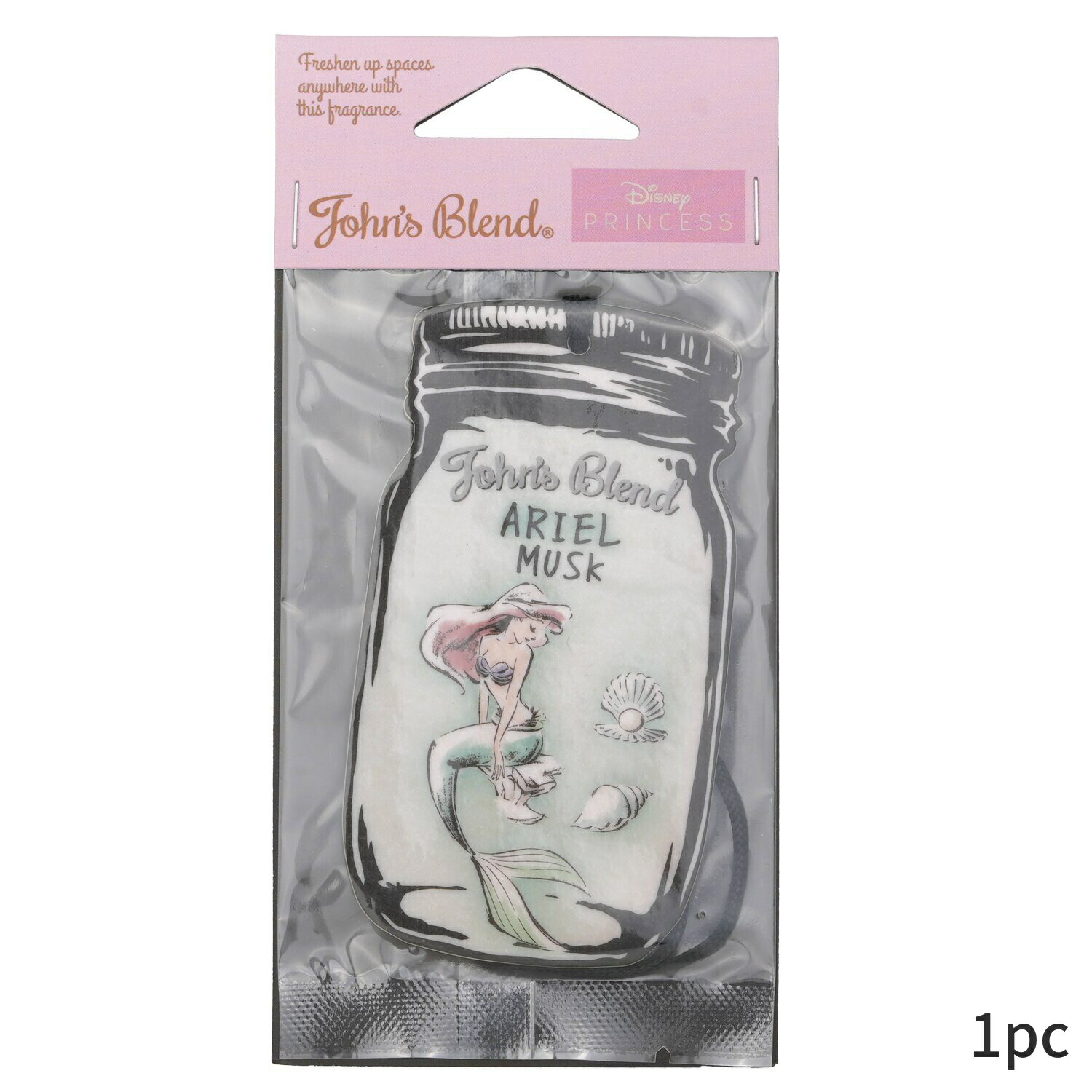 楽天BeautyLover楽天市場店ジョンズブレンド カーディフューザー John's Blend 車用 Disney Princess Air Freshener - Ariel Musk 1pc ホームフレグランス 母の日 プレゼント ギフト 2024 人気 ブランド コスメ