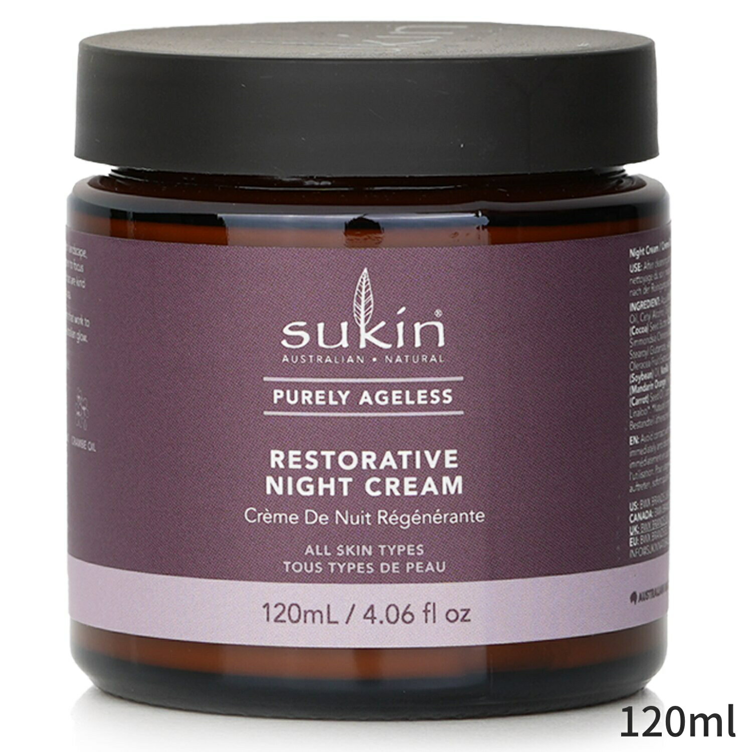 スーキン 保湿・トリートメント Sukin Purely Ageless Restorative Night Cream 120ml レディース スキンケア 女性用 基礎化粧品 フェイス 母の日 プレゼント ギフト 2024 人気 ブランド コスメ