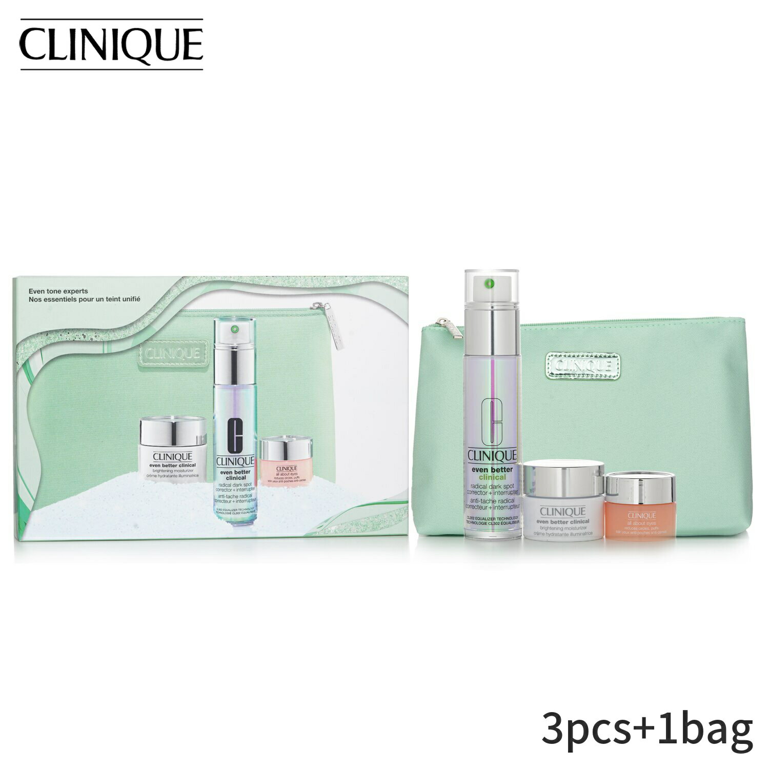 クリニーク コフレ クリニーク セット＆コフレ Clinique ギフトセット Even Better Tone Experts Set: 3pcs+1bag レディース スキンケア 女性用 基礎化粧品 スキンケアセット おしゃれ 母の日 プレゼント ギフト 2024 人気 ブランド コスメ