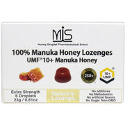 MIS 100％マヌカハニー ロゼンジ UMF10＋ 固形はちみつ 6粒入 　【Mis Manuka Honey UMFマヌカハニー 奇跡のハチミツ　天然蜂蜜　はちみつのど飴　ハチミツのど飴　蜂蜜のど飴　はちみつ喉飴】