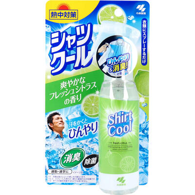 熱中対策 シャツクール 爽やかなフレッシュシトラスの香り 100mL　【小林製薬　除菌　消臭　ひんやりグッズ　冷感スプレー　冷却グッズ　暑さ対策　衣類用スプレー　熱中対策】のサムネイル